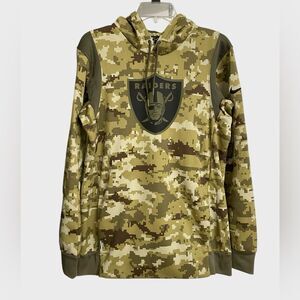 NWT Nike Las Vegas Raiders Salute To Service 2021 Therma Hoodie Sweatshirt S NFL